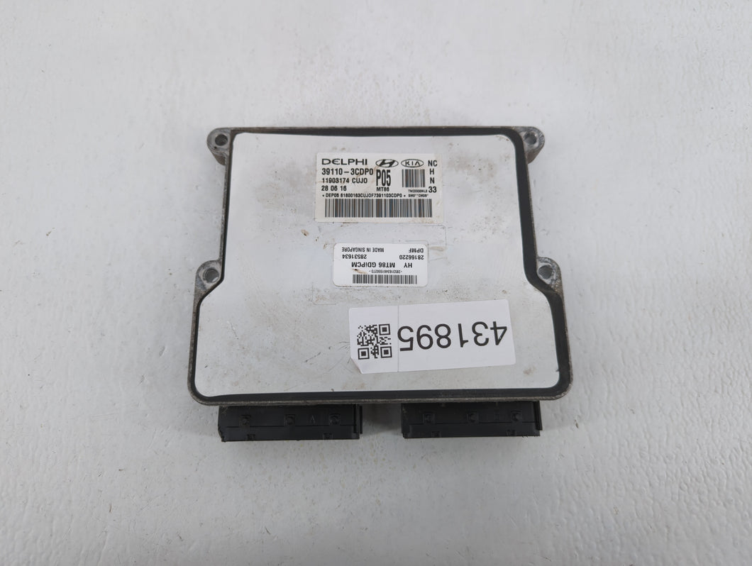 2017-2018 Hyundai Santa Fe PCM Engine Control Computer ECU ECM PCU OEM P/N:39110-3CDP0 39100-3CDP1 Fits Fits 2017 2018 OEM Used Auto Parts