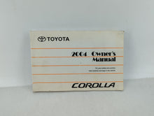 2004 Toyota Corolla Owners Manual Book Guide OEM Used Auto Parts