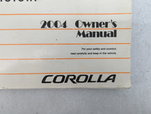 2004 Toyota Corolla Owners Manual Book Guide OEM Used Auto Parts