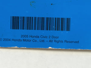 2005 Honda Civic Owners Manual Book Guide OEM Used Auto Parts