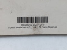 2003 Honda Civic Owners Manual Book Guide OEM Used Auto Parts