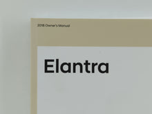 2018 Hyundai Elantra Owners Manual Book Guide OEM Used Auto Parts