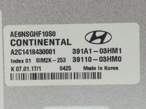 2017-2020 Hyundai Ioniq PCM Engine Control Computer ECU ECM PCU OEM P/N:39110-03HM0 391A1-03HM1 Fits Fits 2017 2018 2019 2020 OEM Used Auto Parts