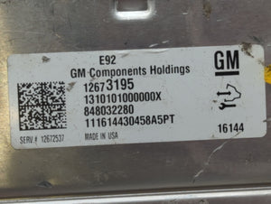 2014-2016 Chevrolet Silverado 1500 PCM Engine Control Computer ECU ECM PCU OEM P/N:12660064 12672537 Fits Fits 2014 2015 2016 OEM Used Auto Parts