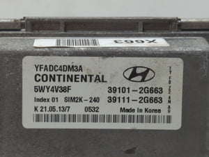 2011-2014 Hyundai Sonata PCM Engine Control Computer ECU ECM PCU OEM P/N:39111-2G672 39101-2G662 Fits Fits 2011 2012 2013 2014 OEM Used Auto Parts