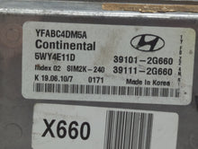 2011 Hyundai Sonata PCM Engine Control Computer ECU ECM PCU OEM P/N:39111-2G661 39101-2G661, 39111-2G660, 39101-2G660 Fits OEM Used Auto Parts