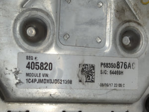 2018 Jeep Cherokee PCM Engine Control Computer ECU ECM PCU OEM P/N:P68350872AC P68350874AC, P68259137AB, P68350870AC Fits OEM Used Auto Parts