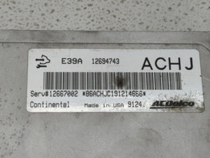 2019 Cadillac Xt5 PCM Engine Control Computer ECU ECM PCU OEM P/N:12667189 12667002, 12685918, 12670801 Fits Fits 2017 2018 2020 OEM Used Auto Parts