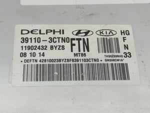 2015-2017 Hyundai Azera PCM Engine Control Computer ECU ECM PCU OEM P/N:39110-3CTN2 39110-3CTN1 Fits Fits 2015 2016 2017 OEM Used Auto Parts