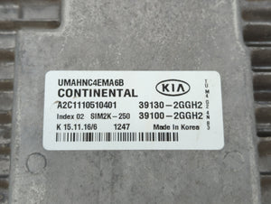 2016-2018 Kia Sorento PCM Engine Control Computer ECU ECM PCU OEM P/N:39130-2GGH2 39170-2EFE1 Fits Fits 2016 2017 2018 OEM Used Auto Parts