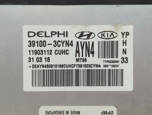 2017-2018 Kia Sedona PCM Engine Control Computer ECU ECM PCU OEM P/N:39111-3CYN6 39100-3CYN4 Fits Fits 2017 2018 OEM Used Auto Parts