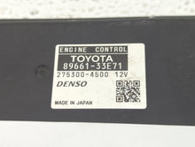 2008-2009 Lexus Es350 PCM Engine Control Computer ECU ECM PCU OEM P/N:89661-33E71 89661-33E70 Fits Fits 2008 2009 OEM Used Auto Parts