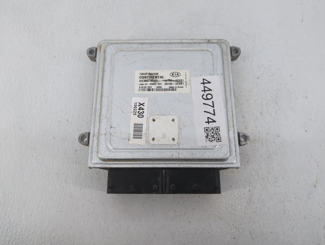 2015 Kia Forte PCM Engine Control Computer ECU ECM PCU OEM P/N:39103-2EXB5 39102-2EXB5, 39102-2EXB1, 39103-2EXB1 Fits OEM Used Auto Parts