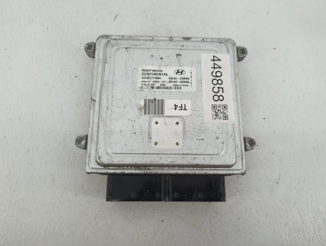 2014-2016 Hyundai Elantra PCM Engine Control Computer ECU ECM PCU OEM P/N:39102-2EMW5 39103-2EMW5 Fits Fits 2014 2015 2016 OEM Used Auto Parts