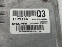 2017-2019 Toyota Corolla PCM Engine Control Computer ECU ECM PCU OEM P/N:89661-0ZQ92 89661-0ZQ91 Fits Fits 2017 2018 2019 OEM Used Auto Parts