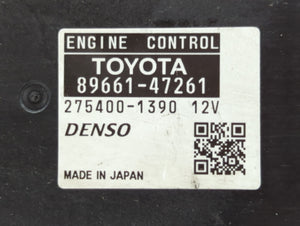 2010 Toyota Prius PCM Engine Control Computer ECU ECM PCU OEM P/N:89661-47261 89661-47262 Fits OEM Used Auto Parts