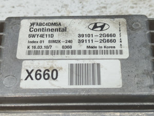 2011 Hyundai Sonata PCM Engine Control Computer ECU ECM PCU OEM P/N:39111-2G660 39101-2G660, 39111-2G661, 39101-2G661 Fits OEM Used Auto Parts