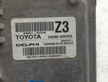 2015-2016 Toyota Corolla PCM Engine Control Computer ECU ECM PCU OEM P/N:89661-0Z630 89661-0Z631, 89661-0Z641 Fits Fits 2015 2016 OEM Used Auto Parts