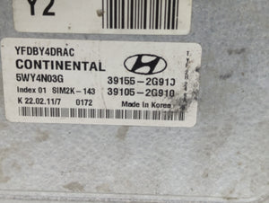 2011-2015 Hyundai Sonata PCM Engine Control Computer ECU ECM PCU OEM P/N:39105-2G912 39155-2G912 Fits OEM Used Auto Parts