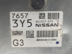 2013-2015 Nissan Sentra PCM Engine Control Computer ECU ECM PCU OEM P/N:NEC007-682 NEC010-013, NEC013-031 Fits Fits 2013 2014 2015 OEM Used Auto Parts