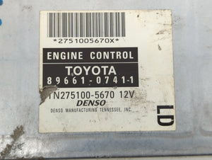 2005 Toyota Avalon PCM Engine Control Computer ECU ECM PCU OEM P/N:89661-07411 89661-07410 Fits OEM Used Auto Parts