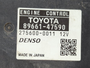 2014 Toyota Prius PCM Engine Control Computer ECU ECM PCU OEM P/N:89661-47590 Fits OEM Used Auto Parts