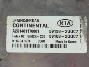 2016-2018 Kia Optima PCM Engine Control Computer ECU ECM PCU OEM P/N:39108-2GGC7 39138-2GGC7 Fits Fits 2016 2017 2018 OEM Used Auto Parts