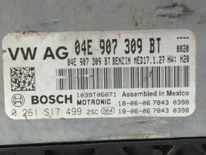 2019 Volkswagen Jetta PCM Engine Control Computer ECU ECM PCU OEM P/N:04E 907 309 Fits OEM Used Auto Parts