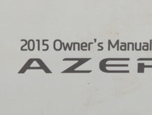 2015 Hyundai Azera Owners Manual Book Guide OEM Used Auto Parts