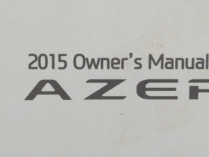 2015 Hyundai Azera Owners Manual Book Guide OEM Used Auto Parts