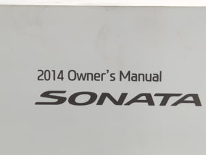 2014 Hyundai Sonata Owners Manual Book Guide OEM Used Auto Parts