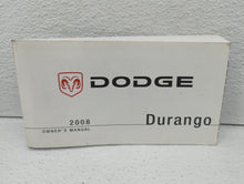 2008 Dodge Durango Owners Manual Book Guide OEM Used Auto Parts