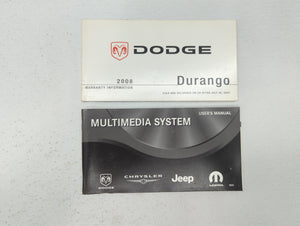 2008 Dodge Durango Owners Manual Book Guide OEM Used Auto Parts