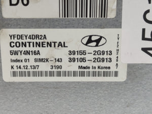 2011-2015 Hyundai Sonata PCM Engine Control Computer ECU ECM PCU OEM P/N:39105-2G913 39155-2G913 Fits OEM Used Auto Parts