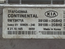 2015 Kia Optima PCM Engine Control Computer ECU ECM PCU OEM P/N:39108-2GBH2 39138-2GBH2 Fits OEM Used Auto Parts