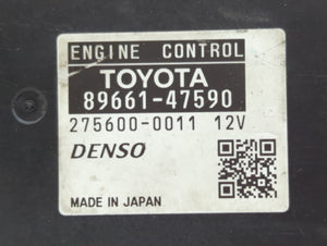 2014 Toyota Prius PCM Engine Control Computer ECU ECM PCU OEM P/N:89661-47590 Fits OEM Used Auto Parts