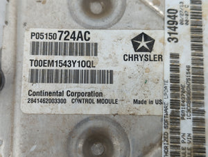 2013 Chrysler 200 PCM Engine Control Computer ECU ECM PCU OEM P/N:P05150724AC P68164370AE, P051507603AB, P68164370AD Fits OEM Used Auto Parts