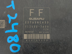 2012 Subaru Impreza PCM Engine Control Computer ECU ECM PCU OEM P/N:22765AC422 22765AC421 Fits OEM Used Auto Parts