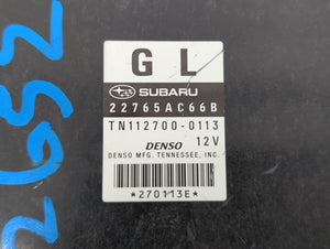 2012 Subaru Legacy PCM Engine Control Computer ECU ECM PCU OEM P/N:22765AC67B 22765AC66B Fits OEM Used Auto Parts