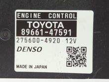 2015 Toyota Prius PCM Engine Control Computer ECU ECM PCU OEM P/N:89661-47590 89661-47591 Fits OEM Used Auto Parts