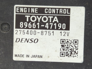 2012-2013 Toyota Prius PCM Engine Control Computer ECU ECM PCU OEM P/N:89661-47191 89661-47190 Fits Fits 2012 2013 OEM Used Auto Parts