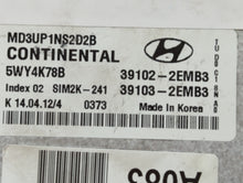 2011-2013 Hyundai Elantra PCM Engine Control Computer ECU ECM PCU OEM P/N:39103-2EMP3 39102-2EMP3 Fits Fits 2011 2012 2013 OEM Used Auto Parts