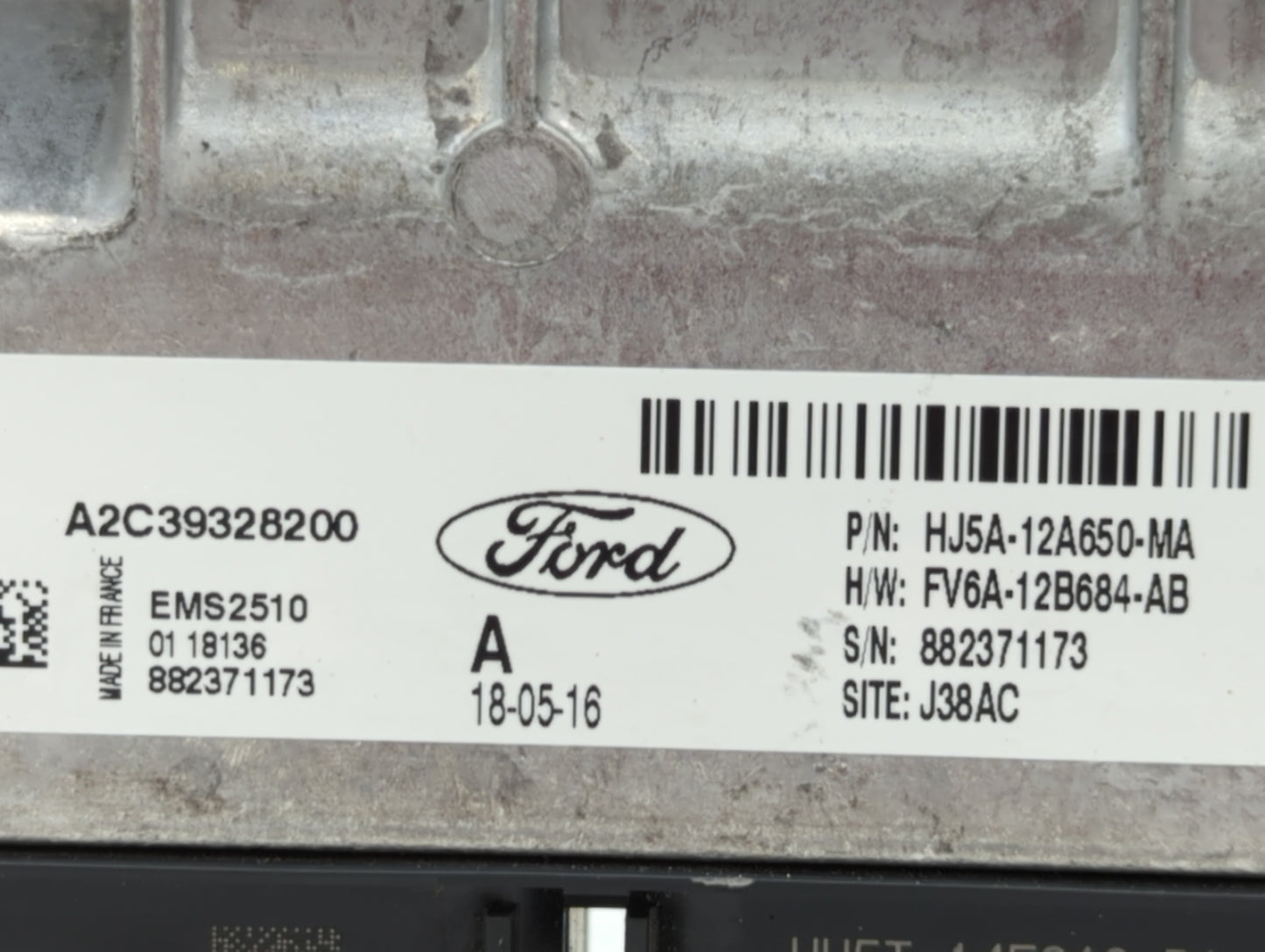 2017-2019 Ford Escape PCM Engine Control Computer ECU ECM PCU OEM P/N:HJ5A-12A650-MA FV6A-12B684-AB Fits Fits 2017 2018 2019 OEM Used Auto Parts - Oemusedautoparts1.com