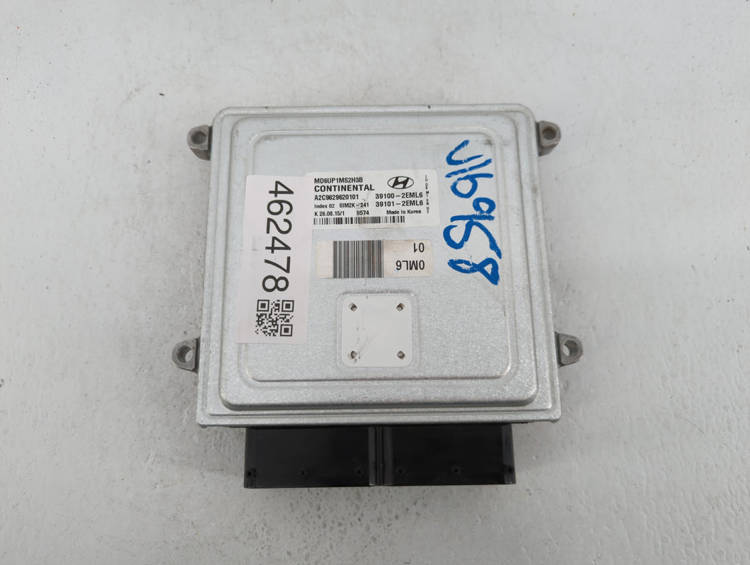 2014-2016 Hyundai Elantra PCM Engine Control Computer ECU ECM PCU OEM P/N:39102-2EML4 39101-2EML6 Fits Fits 2014 2015 2016 OEM Used Auto Parts