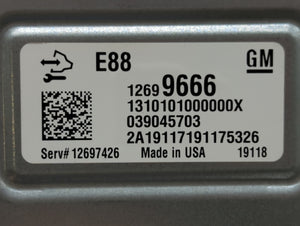 2018-2019 Chevrolet Malibu PCM Engine Control Computer ECU ECM PCU OEM P/N:12697426 12699666, 12680194 Fits Fits 2018 2019 OEM Used Auto Parts