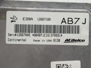 2017 Chevrolet Equinox PCM Engine Control Computer ECU ECM PCU OEM P/N:12667002 12667189, 12680210 Fits Fits 2018 2019 2020 OEM Used Auto Parts