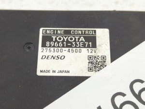 2008-2009 Lexus Es350 PCM Engine Control Computer ECU ECM PCU OEM P/N:89661-33E71 89661-33E70 Fits Fits 2008 2009 OEM Used Auto Parts