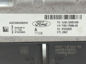 2017-2019 Ford Escape PCM Engine Control Computer ECU ECM PCU OEM P/N:HJ5A-12A650-MA FV6A-12B684-AB Fits Fits 2017 2018 2019 OEM Used Auto Parts