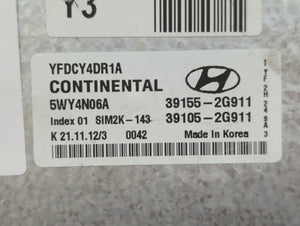 2011-2015 Hyundai Sonata PCM Engine Control Computer ECU ECM PCU OEM P/N:39105-2G911 39155-2G911 Fits OEM Used Auto Parts