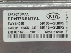 2014-2015 Kia Sorento PCM Engine Control Computer ECU ECM PCU OEM P/N:39113-2GBK2 39113-2GBK0, 39103-2GBK0 Fits Fits 2014 2015 OEM Used Auto Parts